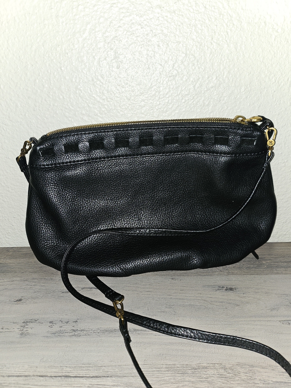 HOBO Birch $178 Black Leather Convertible Crossbody Wristlet Shoulder Bag Purse